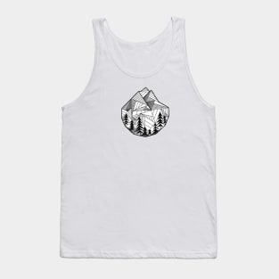 Geometric Mountain Logo Design Tank Top